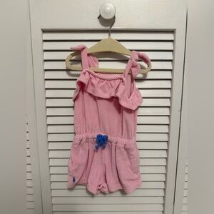 Ralph Lauren Pink Kids Terry Romper